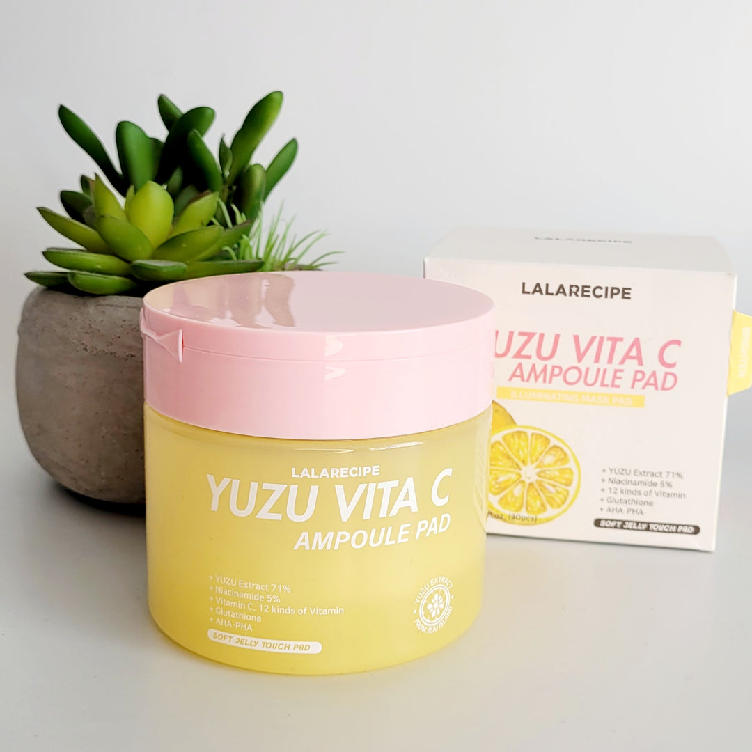 Lala Recipe Yuzu Vita C Ampoule Illuminating Mask Pad 80pcs