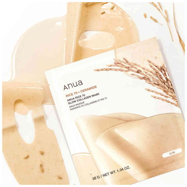 Anua Rice 70 Glow Collagen Mask 1 stk