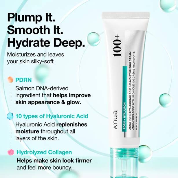 Anua - PDRN Hyaluronic Acid 100 Moisturizing Cream 60ml