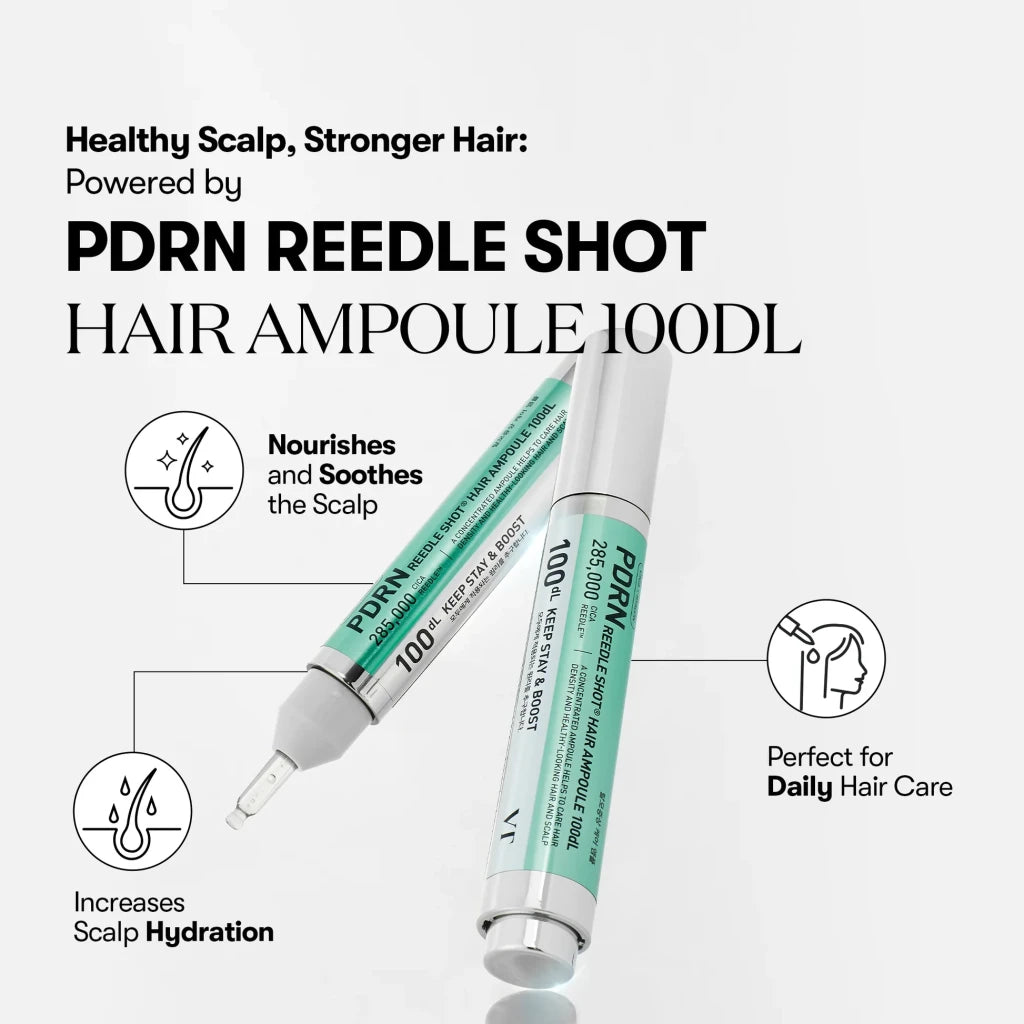 VT Cosmetics PDRN Reedle Shot Hair Ampoule 100dL 15ml