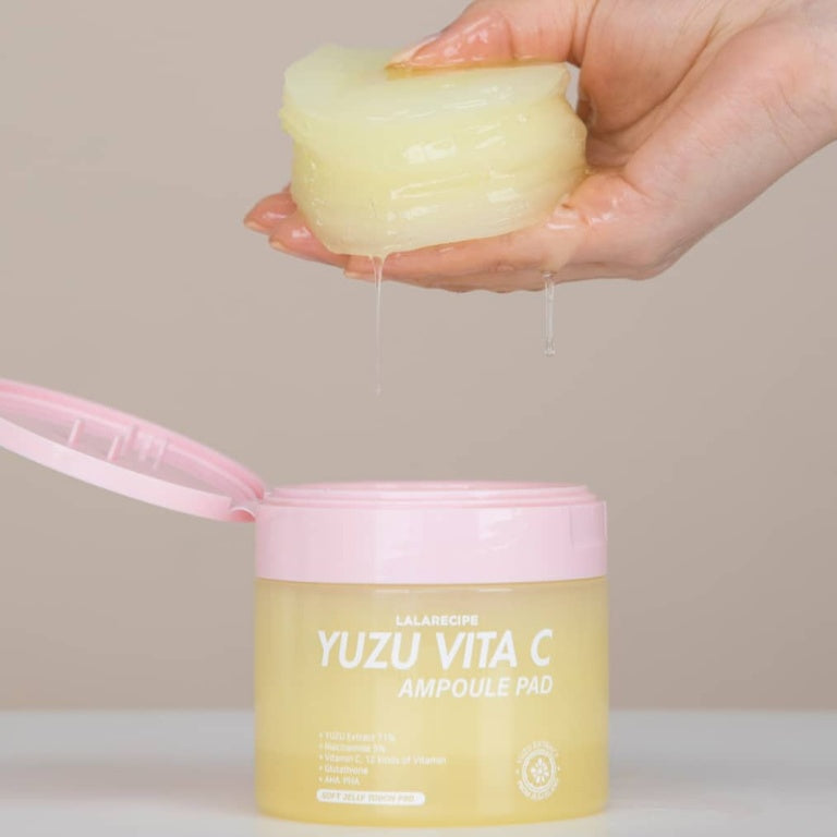 Lala Recipe Yuzu Vita C Ampoule Illuminating Mask Pad 80pcs