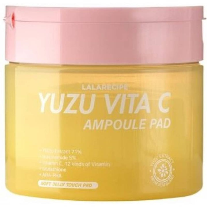 Lala Recipe Yuzu Vita C Ampoule Illuminating Mask Pad 80pcs
